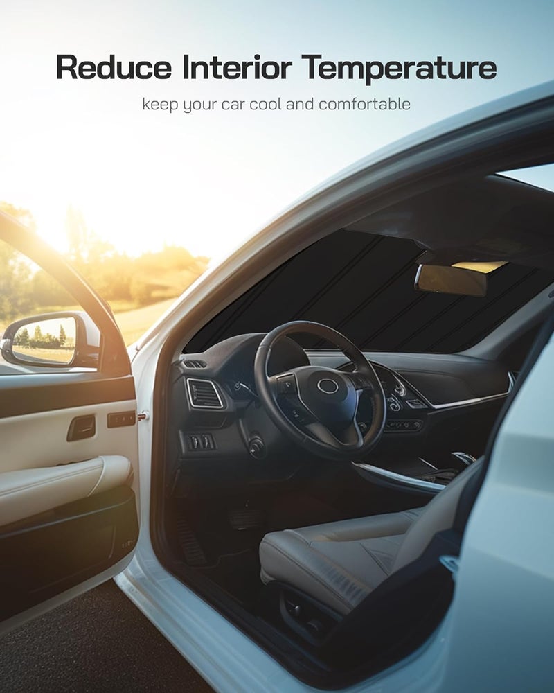 Pigenius Windshield Sun Shade for Dodge Hornet 2023-2025. Reflective Aluminum Film Front Window Sunshade - BLAZBLOCK - Image 5